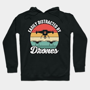 Easily Distracted By Drone Vintage Hoodie